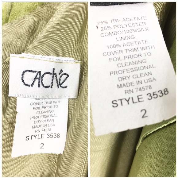 Cache Silk Swing Formal Dress Pistachio Fit Flare - Picture 2 of 8